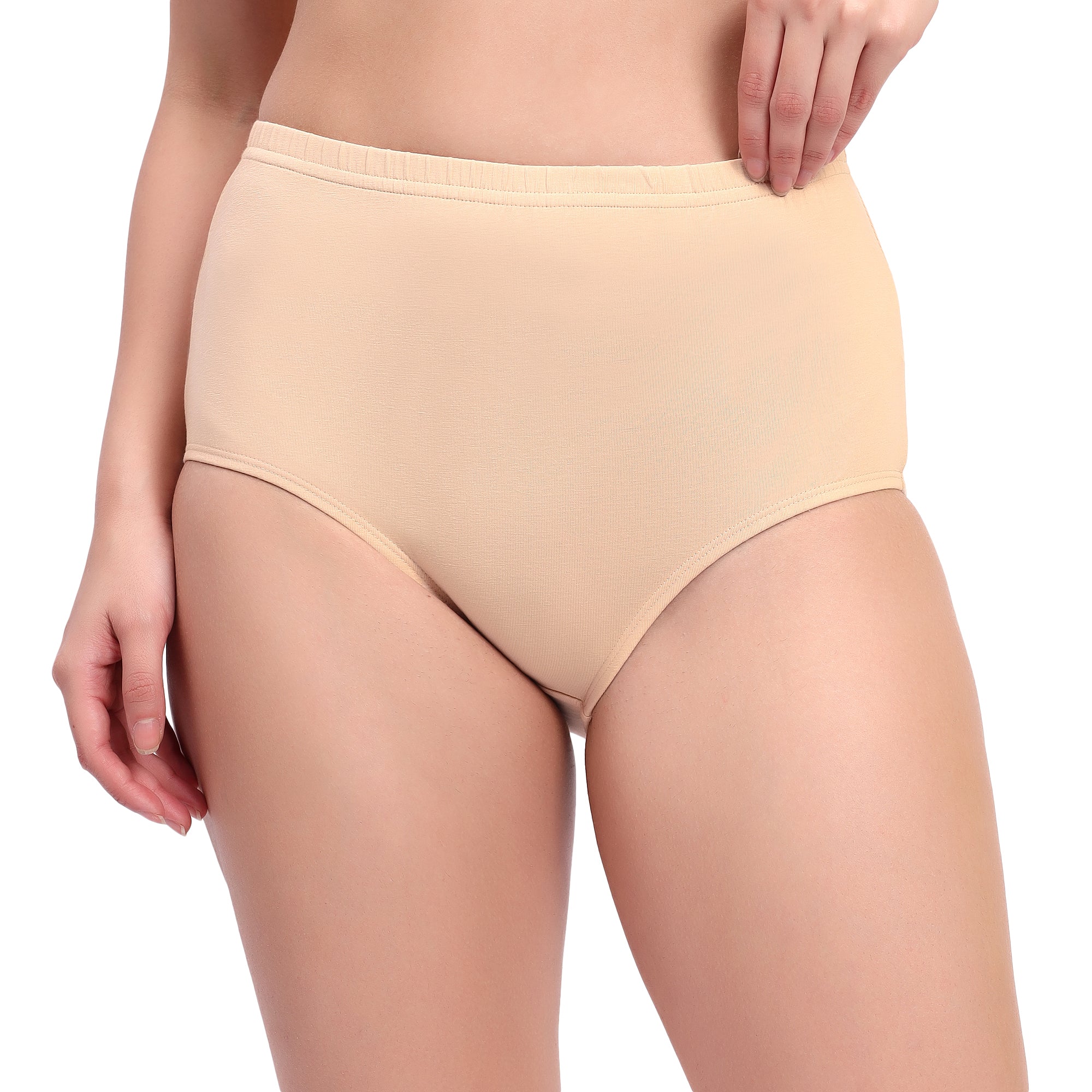 Pack Of 3 High Waist Cotton Lycra Hipster Comfortable Panties