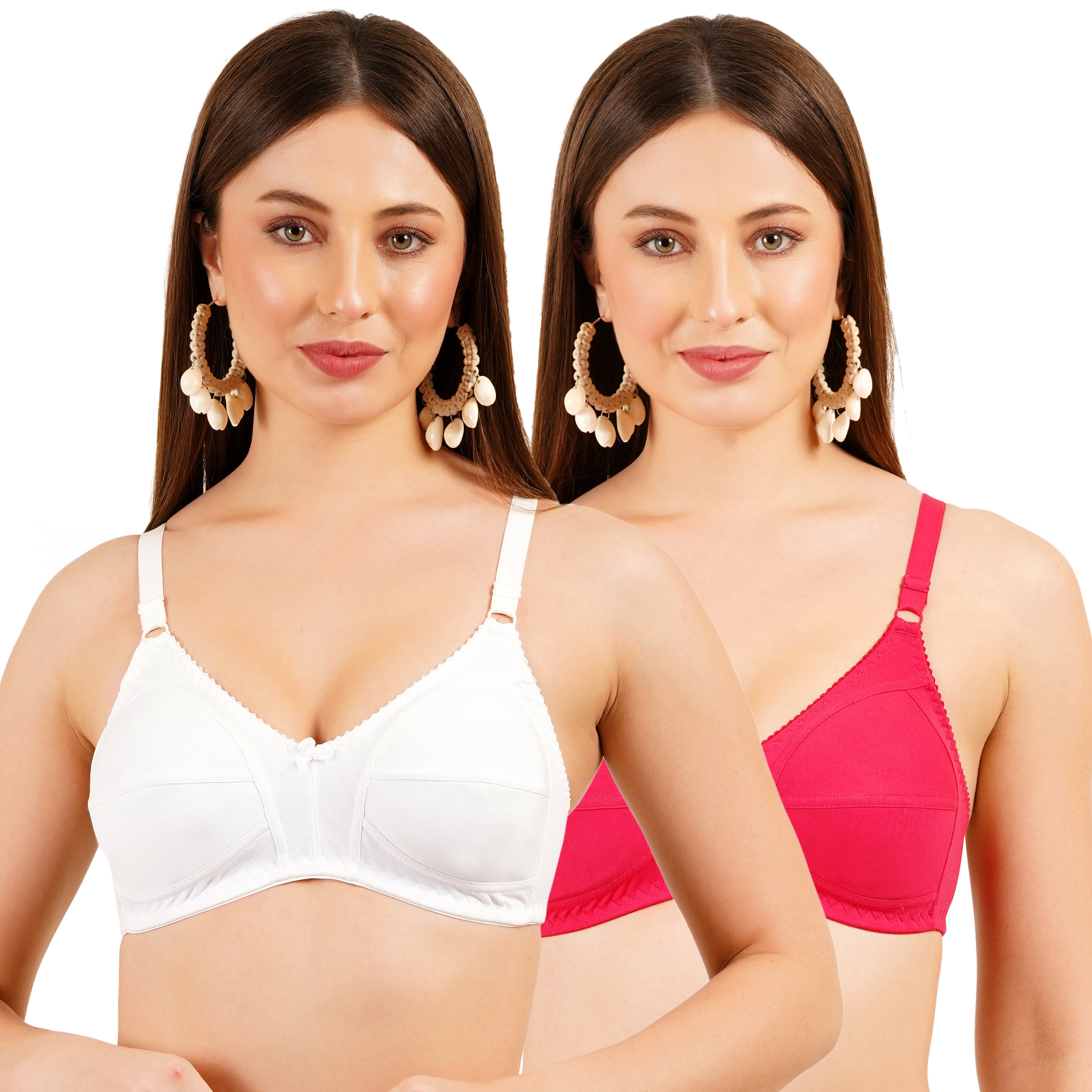 Pack Of 2 Non-Padded Non-Wired Full Cup Bra